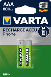 VARTA RECHARGE ACCU Phone NiMH AAA 800mAh / HR03 2er Pack
