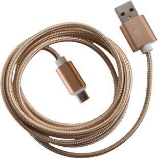 PETER JÄCKEL FASHION 1,5m USB Data Cable Gold für Micro-USB mit Sync- und Ladefunktion