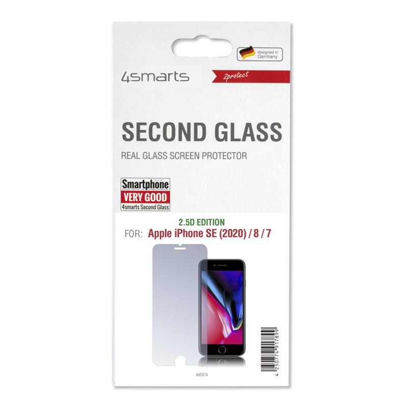4smarts Second Glass 2.5D für Apple iPhone SE2022/2020/8/7
