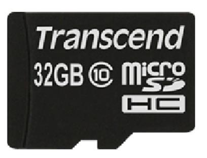 Transcend MicroSDHC Karte 32GB + Adapter / Class 10