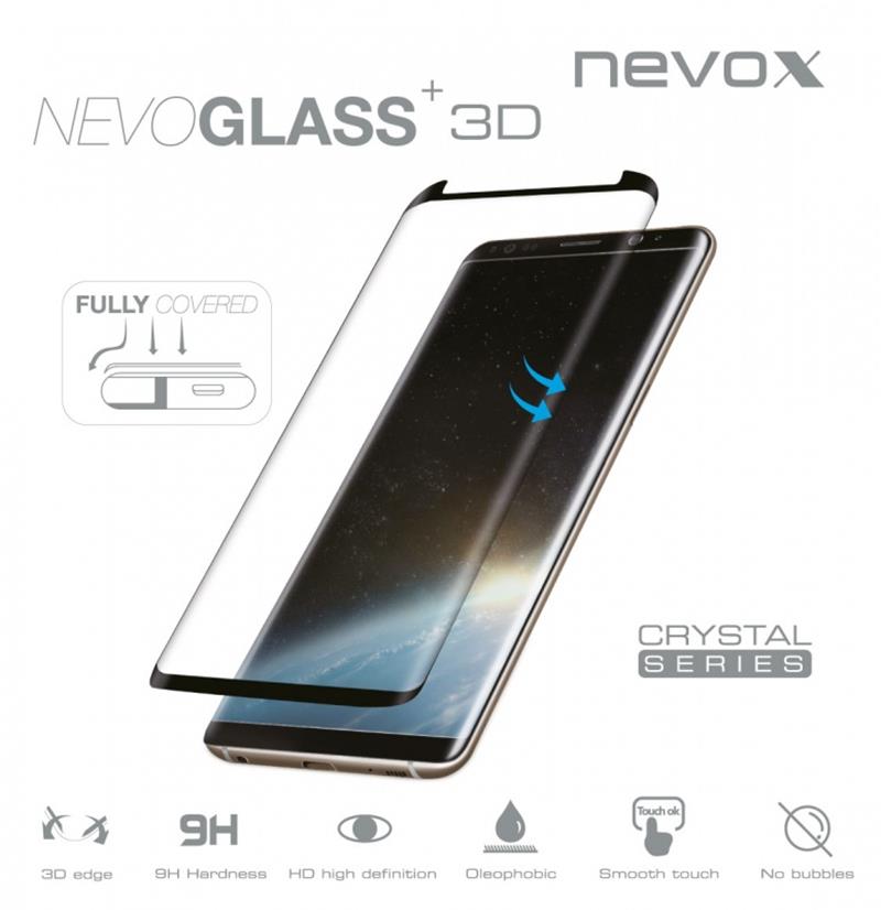 nevox NEVOGLASS 3D - Samsung S9 Plus curved glass ohne EASY APP schwarz