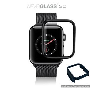 nevox NEVOGLASS 3D - Apple Watch 6 / 5 / 4 / SE - 44MM - curved hybrid glass mit EASY APP schwarz