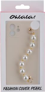 OHLALA! Fashion Selfie Back Cover PEARLS für Apple iPhone 13 Beige