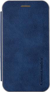 COMMANDER CURVE Book Case DELUXE für Apple iPhone 13 Elegant Royal Blue