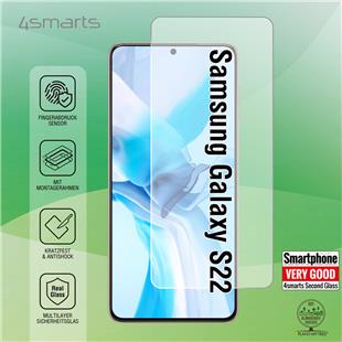 4smarts Second Glass X-Pro Clear mit Montagerahmen und UltraSonix für Samsung Galaxy S22