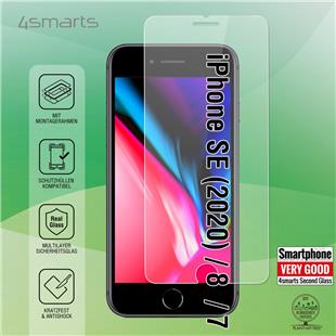 4smarts Second Glass X-Pro Clear mit Montagerahmen für Apple iPhone SE2022/SE2020/8/7