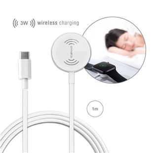 4smarts Wireless Charger VoltBeam Mini 3W für Apple Watch 1-7 / SE mit USB-C Kabel 1m weiß