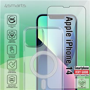 4smarts 360° Starter Set mit X-Pro Full Cover Glas, Montager. und UltiMag Hülle für Apple iPhone 14