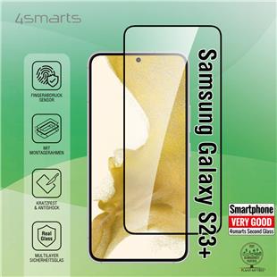 4smarts Second Glass X-Pro Full Cover mit UltraSonix und Montagerahmen für Samsung Galaxy S23+