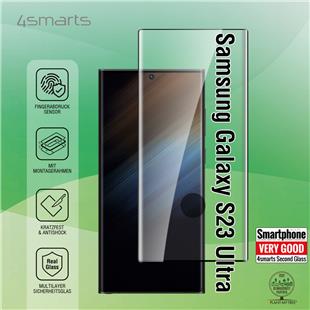 4smarts Second Glass X-Pro Full Cover mit UltraSonix und Montagerahmen für Samsung Galaxy S23 Ultra