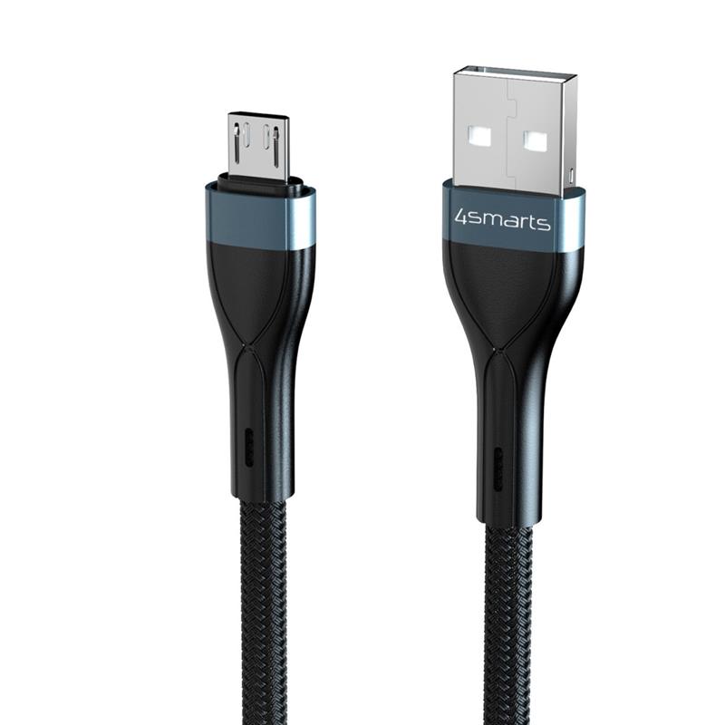 4smarts USB-A auf Micro Kabel PremiumCord 10W 1m schwarz
