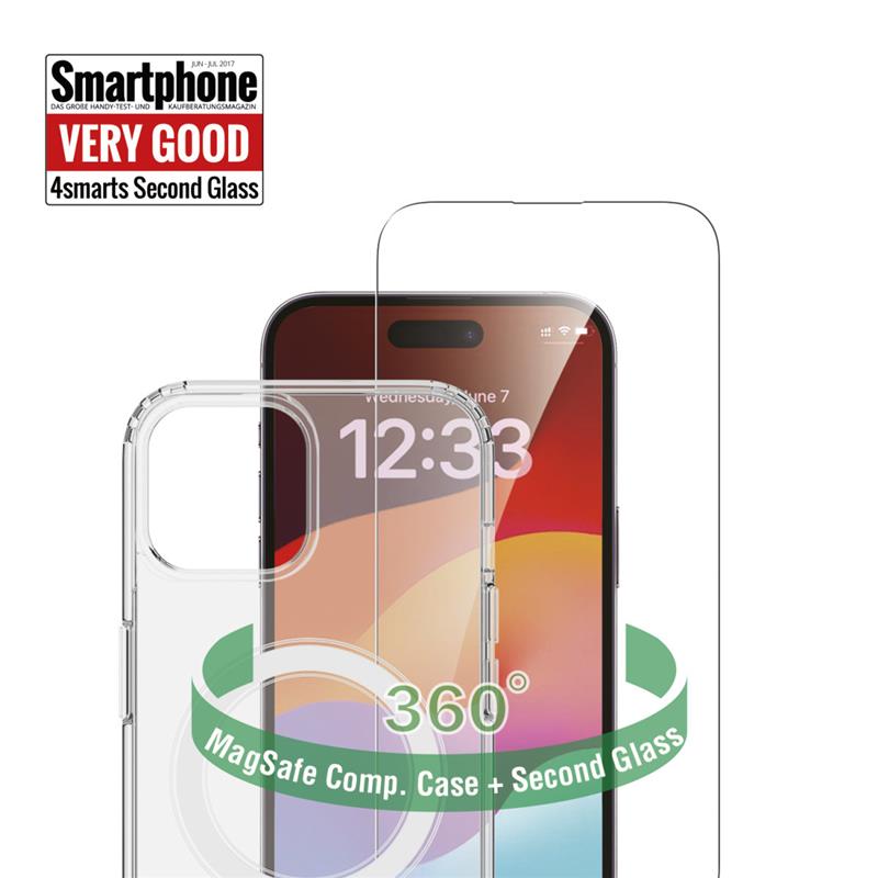 4smarts 360° Premium Protection Set für Apple iPhone 15 MagSafe-kompatibel