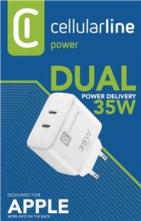 Cellularline Dual Port Travel Charger 35W weiß