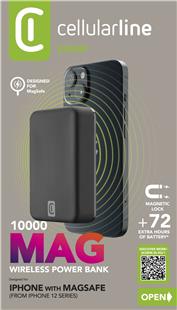 Cellularline MagSafe Wireless Power Bank MAG 10000 schwarz