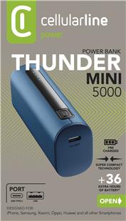 Cellularline Power Bank THUNDER 5000 BLUE