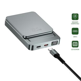 4smarts Wireless Powerbank OneStyle 5000mAh MagSafe-kompatibel, grau