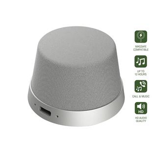 4smarts Bluetooth Lautsprecher SoundForce MagSafe-kompatibel silber/grau
