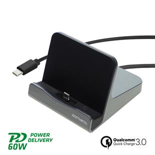4smarts Ladestation VoltDock Tablet USB-C 60W gunmetal