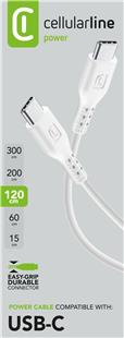 Cellularline Power Data Cable 1,2 m USB Typ-C/ Typ-C White