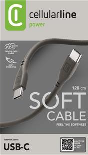 Cellularline Soft Data Cable USB Typ-C/ Typ-C 1,2m Black