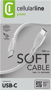 Cellularline Soft Data Cable USB Typ-C/ Typ-C 1,2m Gray