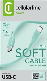 Cellularline Soft Data Cable USB Typ-C/ Typ-C 1,2m Green