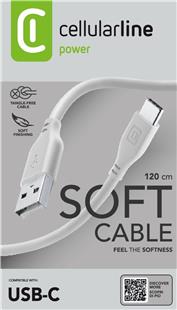 Cellularline Soft Data Cable USB-A/ Typ-C 1,2m Gray