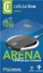 Cellularline Arena Wireless Charger Pad Black