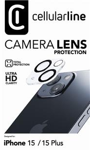 Cellularline Camera Lens Protection für Apple iPhone 15/ 15 Plus Clear