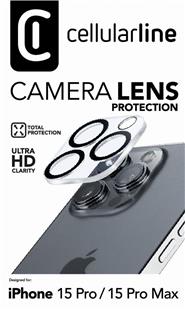 Cellularline Camera Lens Protection für Apple iPhone 15 Pro/ 15 Pro Max Clear
