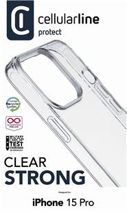 Cellularline Clear Strong Case für Apple iPhone 15 Pro