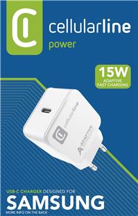 Cellularline USB Typ-C Travel Charger 15W White