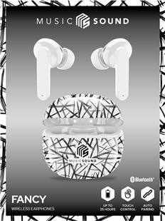 Cellularline Music & Sound Bluetooth Earphones Fancy Lines White