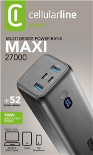 Cellularline Power Bank MAXI 27000 100W Black
