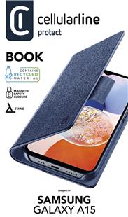 Cellularline Book Case für Samsung A15 5G/ A15 4G Blue