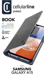 Cellularline Book Case für Samsung A15 5G/ A15 4G Black