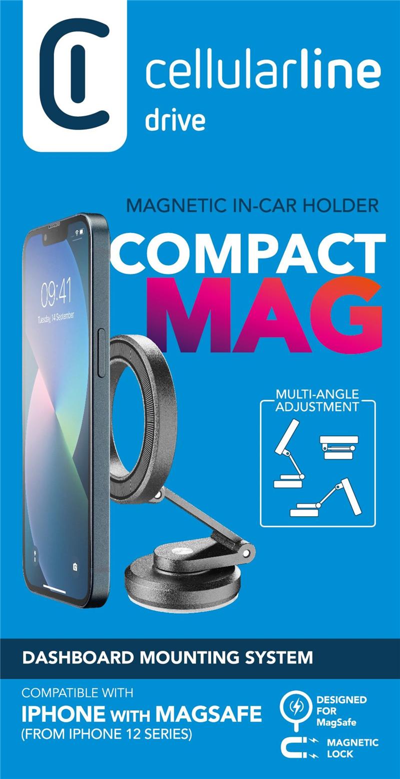 Cellularline MagSafe Compact Mag In-Car Holder Black