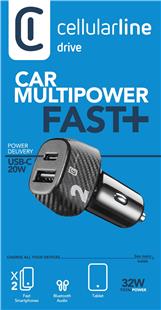 Cellularline - USB Car Charger Multipower 