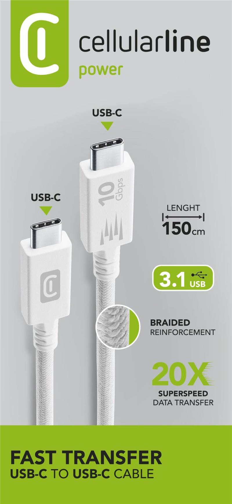 Cellularline - Fast Transfer Cable 1,5 m