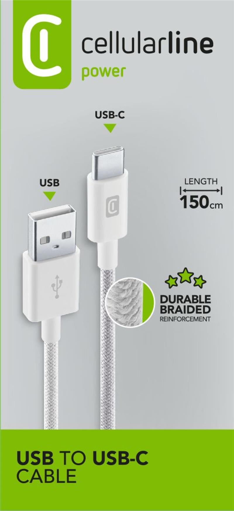 Cellularline - Braided Data Cable 1,5 m