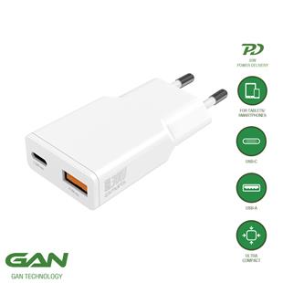 4smarts Netzladegerät PDPlug Slim Duos 30W GaN 1C+1A weiß