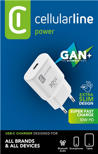 Cellularline - USB-C GaN Reiselader 30W