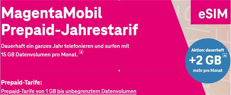 Magenta Mobile Prepaid POS_2 eSIM Act.Code Jahrestarif