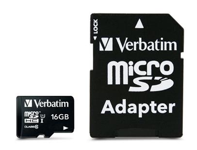 VERBATIM microSDHC Card 16GB Class 10 im Retail-Blister