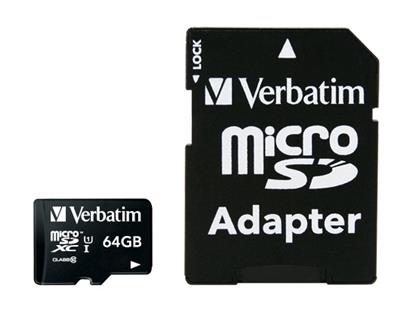 VERBATIM microSDXC Card 64GB, Premium, Class 10, UHS-I